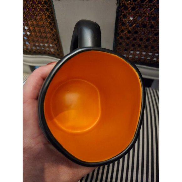 NWT Rae Dunn Happy Halloween Double Sided Coffee Mug Black Orange - Picture 8 of 10